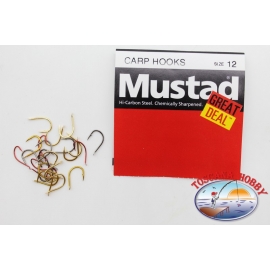 1 packung 25pz angelhaken Mustad "great deal" - serie Carp hooks sz.12 CF.A537