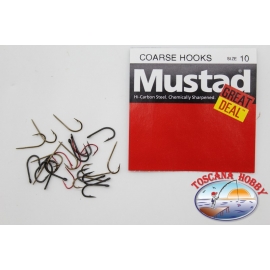 1 confezione da 25pz ami Mustad "great deal" serie Coarse hooks sz.10 FC.A538