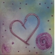 Imagen de corazón de color rosa y purpurina tamaño de 30x30. QR8