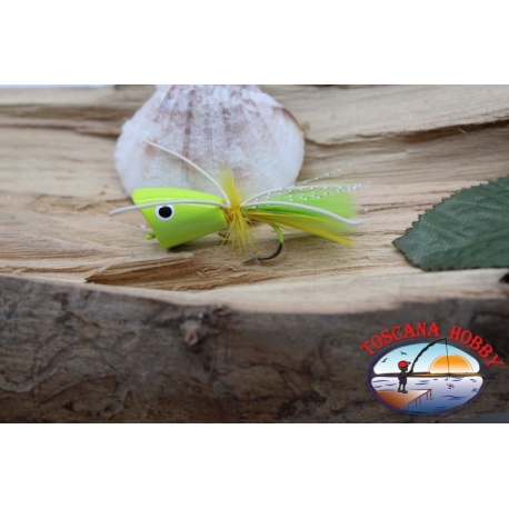 Popperino para la pesca con mosca, la Pantera Martin,2cm, col.chartreuse/amarillo.FC.T42