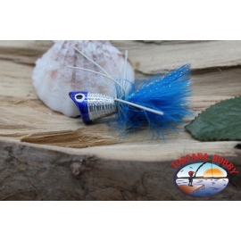 Popperino para la pesca con mosca,la Pantera Martin,2cm, col.holográfica cabeza azul.FC.T45