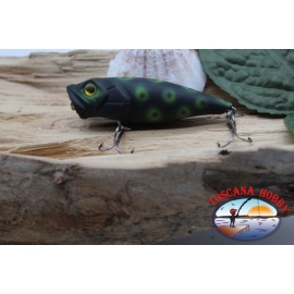 Víbora Popper Minno V, 6cm-8gr, flotante, leopardo verde, spinning. V459A