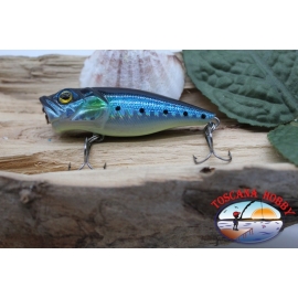 Popper Minno V Viper, 6cm-8gr, flotante, azul / negro, giratorio. V461