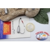 1bustina 4 stücke bleihaken mit Mustad Haken, cod.91766BLN, Nr. 1/0-a