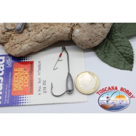 1 sachet 4 pcs hooks with hook Mustad cod.91766BLN No. 3/0 C. AP6