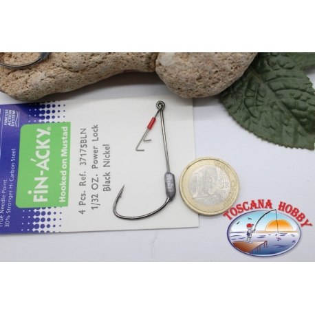 1bustina 5 PCs plumbed hooks with hook Mustad, cod.37175BLN-a
