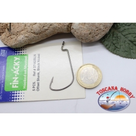 1bustina 5 stücke Blei Ami Offset Mustad, cod.37182BLN-1