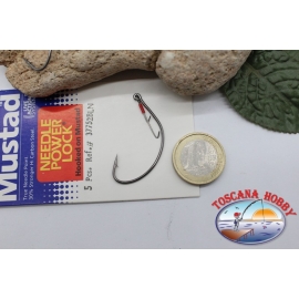 1bustina 5 pz Ami piombati Mustad offset con gancio cod.37752BLN n.3/0 C.AP28