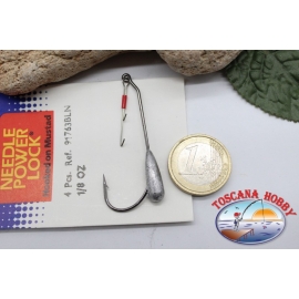 1 sobre 4 piezas Ganchos de plomo Mustad con gancho cod.91763BLN Nº 3/0 C. AP43