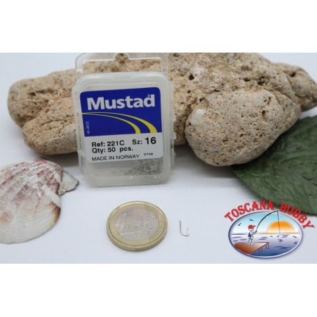 1 box 50pz Angelhaken Mustad cod.221C nr. 16 CF.B2C