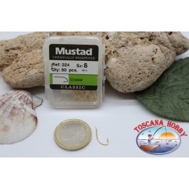 1 box 50pz Ami Mustad cod.224 n.8 chemically sharpened FC.B3A