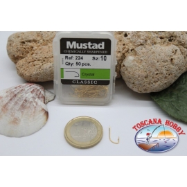 1 box 50pcs hooks Mustad cod.224 n.10 chemically sharpened FC.B3C