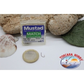 1 caja 50pcs anzuelos Mustad-cod.267 n.12 Gancho de Partido FC.B9C