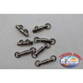 7 swivels d' stainless steel, 7 mm-80 lb with a bearing, and welded rings FC.G139