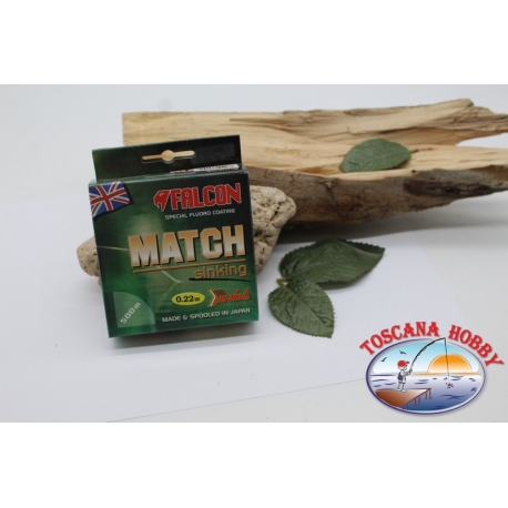 MONOFILAMENT FALCON MATCH NAUFRAGE de 0,22 mm 500 mt - SPÉCIAL REVÊTEMENT au FLUOR.La sous-classe f42b