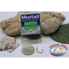 1 box 50pz Ami Mustad cod.286A  n.3 Match Hook FC.B10A