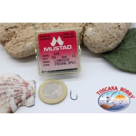 1 caja 50pcs anzuelos Mustad-cod.496 n.11, Limerick FC.B13B