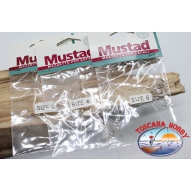 3pcs. Mazzine pour le mulet Mustad sz. 6 FC.A567A