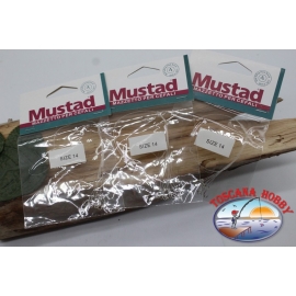 3pcs. Mazzine lisas Mustad-sz. 14 FC.A567D