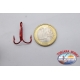 10 treble hooks Mustad, cod. 35647R, no.4, red FC.H1D