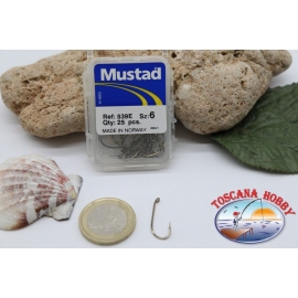 1 box 25 pcs Mustad cod.539E no.6 eyelet FC.B19C