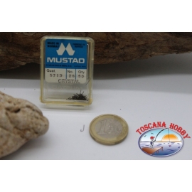 1box 50pcs Mustad-cod. 5713, no. 26 de Cristal, FC.B39D