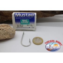 1box 10pz ami Mustad cod. 7691DT, n.4/0, Big game, FC.B45A