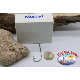 1 boîte de 50pcs hameçons Mustad cod. 34007, pas. 4/0, oeillets FC.B57A