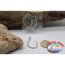 5 pcs Mustad-cod. 39960D, no. 10/0, Atún anzuelos circulares, ojal de la FC.B58A