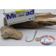 1 caja de 50 piezas Mustad-cod. 2330DT, no.1, Kirby mar ganchos, ojal de la FC.B72A