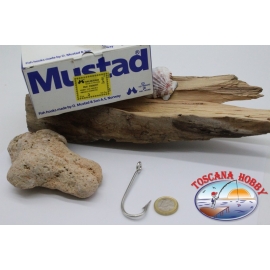 1 box 100 stk. angelhaken Mustad cod. 2330DT, nr. 3, Kirby sea hooks, öse FC.B72B