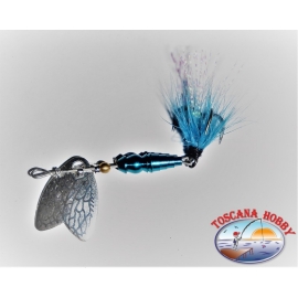 Rotating Butterfly Mepps spoon size 00 color blue