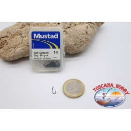 1 box 50pcs hooks Mustad cod.52002C, no. 14 FC.B90A