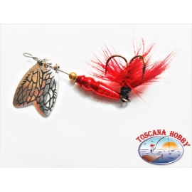 Rotating butterfly Mepps spoon size 00 color Red R. 440