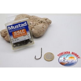 1 boîte de 50 pcs Mustad cod.92661 n.1/0, l'eau Salée, crochets FC.B99A