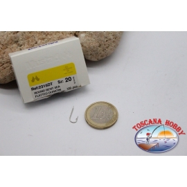 1 caja de 100 unidades Mustad-cod.2315DT no.20, Ronda doblado mar ganchos FC.B30C