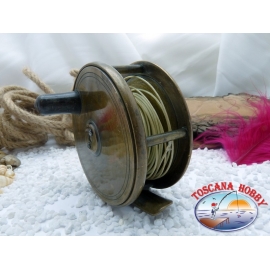 Reel vintage fly 1920 in ottone da collezione